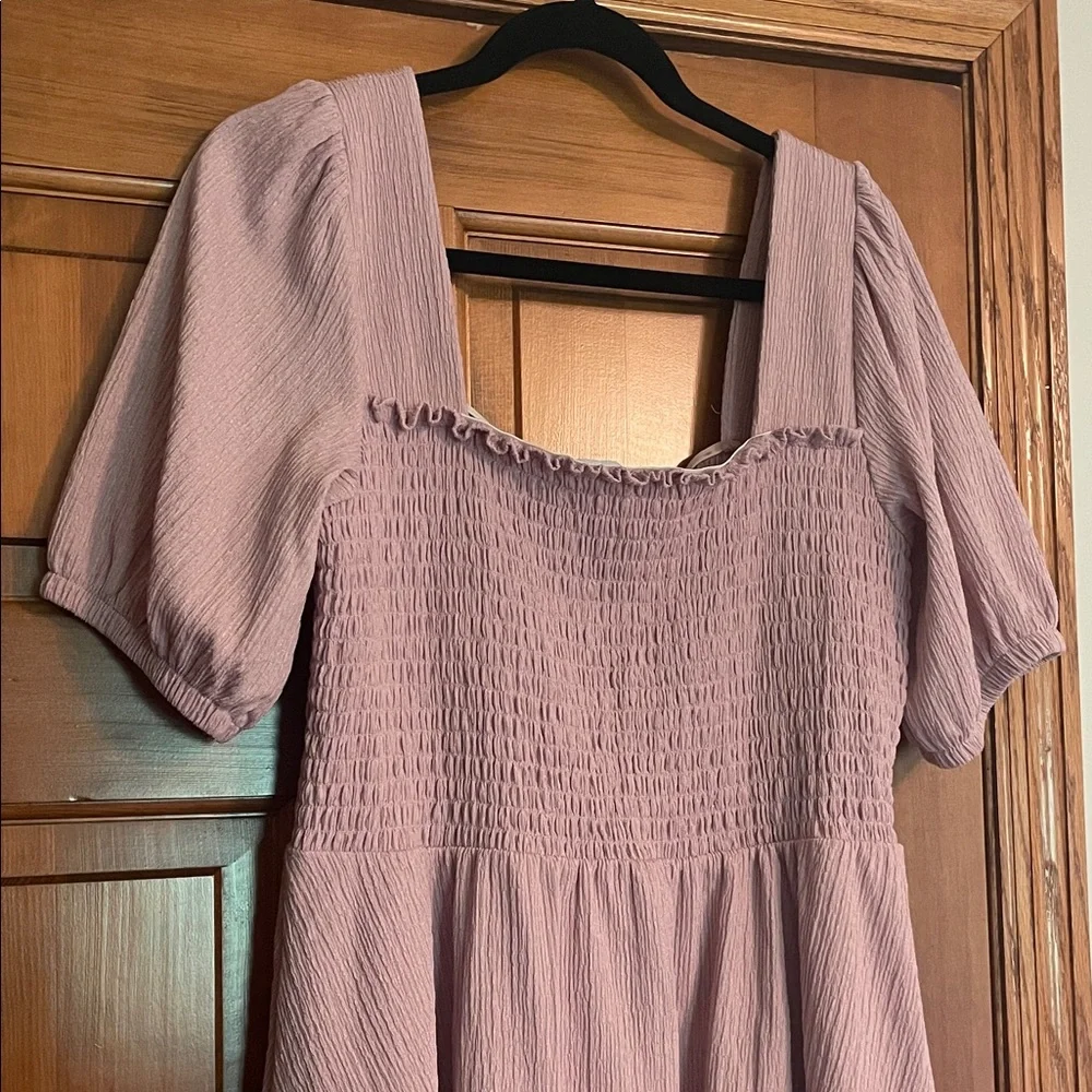 NINE WEST Lilac Puff Sleeve Dress - Picture 2 of 8
